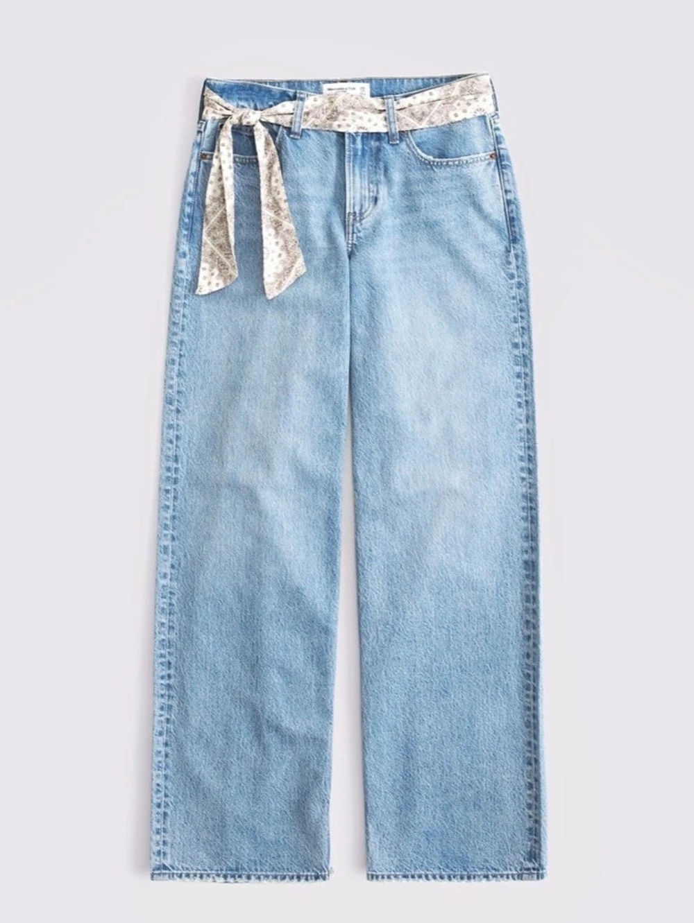 Abercrombie & Fitch Low Rise Ultra Loose Removable Scarf Belted Jean Scarf 26R